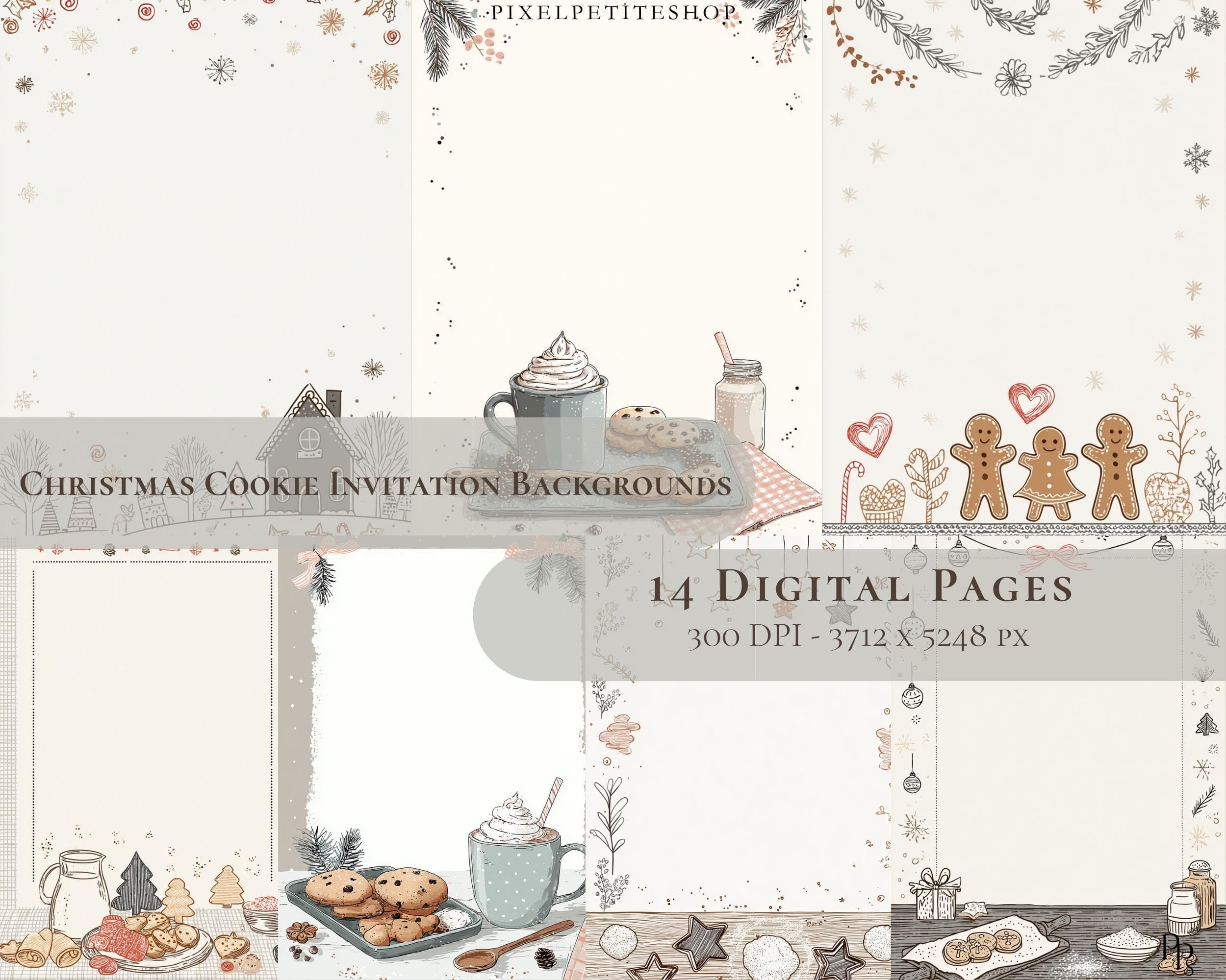 14 Rustic Christmas Cookie Exchange Invitation Backgrounds
